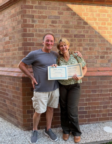 Fran was joined by her husband, Peter, for the presentation.